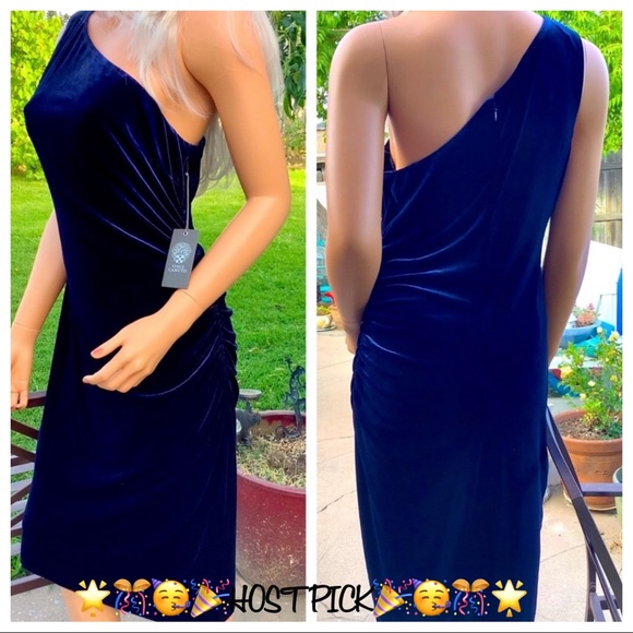 🎉HOST PICK🎊 Med Vince Camuto Rouched Velvet Cocktail Event Dress - Picture 2 of 16